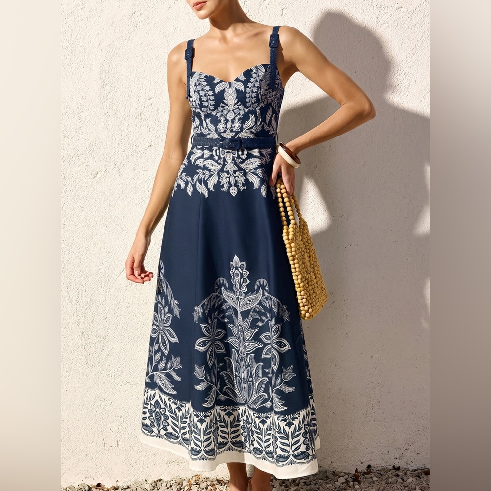 Commense Navy Blue Floral dress